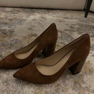 Size 8, brown suede, beautiful heels by J. McLaughlin.